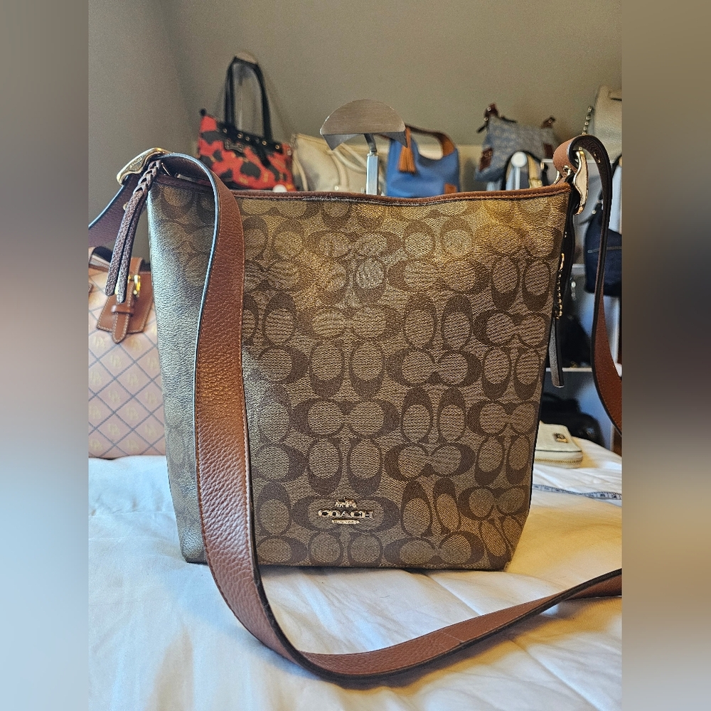 Coach Brown Signature Crossbody Bag
